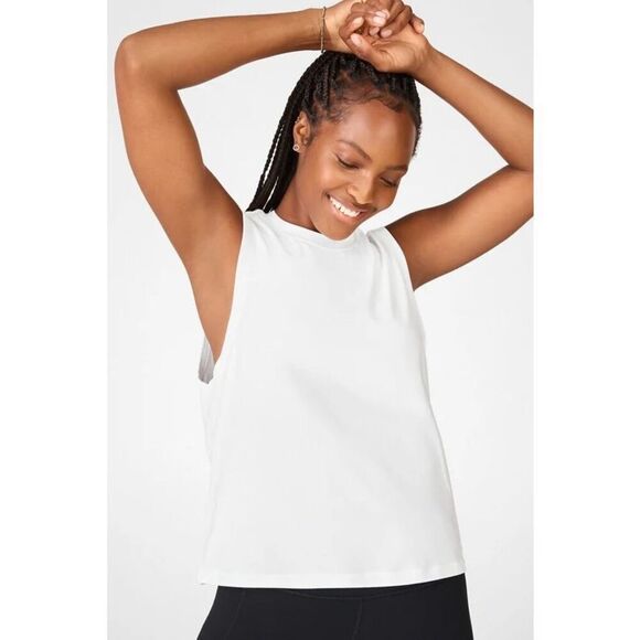 ✨Fabletics Micah Muscle White Sz Medium Tank✨ - Picture 3 of 8